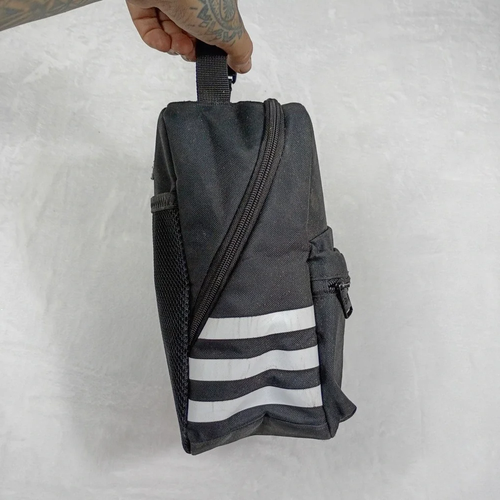 Adidas Originals‎ Trefoil Insulated Lunch Bag Black White 3-Stripe Buckle Handle